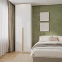Ver imagem 1 de Guarda-Roupa Planejado 80cm com Portas e Prateleiras Jade CabeCasa MadeiraOriginals Branco/Fosco