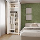 Ver imagem 3 de Guarda-Roupa Planejado 80cm com Portas e Prateleiras Jade CabeCasa MadeiraOriginals Branco/Fosco