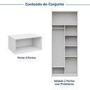 Ver imagem 6 de Guarda-Roupa Planejado 80cm com Portas e Prateleiras Jade CabeCasa MadeiraOriginals Branco/Fosco