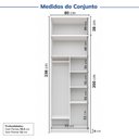 Ver imagem 5 de Guarda-Roupa Planejado 80cm com Portas e Prateleiras Jade CabeCasa MadeiraOriginals Branco/Fosco