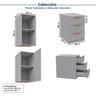 Guarda-roupa Modulado 13 Peças 18 Portas 2 Mesa Cabeceira Jade CabeCasa MadeiraMadeira - 13