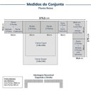 Ver imagem 3 de Guarda-Roupa Planejado 13 Peças 18 Portas 2 Mesa Cabeceira Jade CabeCasa MadeiraOriginals Cinza/Urbano