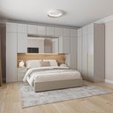 Ver imagem 2 de Guarda-roupa Modulado 13 Peças 18 Portas 2 Mesa Cabeceira Jade CabeCasa MadeiraOriginals