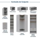 Ver imagem 5 de Guarda-roupa Modulado 13 Peças 18 Portas 2 Mesa Cabeceira Jade CabeCasa MadeiraOriginals