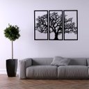 Ver imagem 4 de Quadro de Parede Árvore 3 Peças em Mdf - Cor: Preta