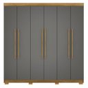 Ver imagem 6 de Guarda Roupa Casal 218cm 6 Portas Elegance Nature/alasca - Vila Rica