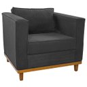 Ver imagem 7 de Kit Sofá 2 Lugares e Poltrona Europa Linho ADJ Decor - Chumbo
