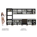 Ver imagem 6 de Armário de Cozinha Completa 355cm Preto Reims da Sabrina Madesa