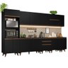 Armário de Cozinha Completa 355cm Preto Reims da Sabrina Madesa - 3