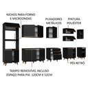 Ver imagem 5 de Armário de Cozinha Completa 355cm Preto Reims da Sabrina Madesa