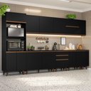 Ver imagem 1 de Armário de Cozinha Completa 355cm Preto Reims da Sabrina Madesa