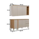 Ver imagem 5 de Kit Cozinha 160cm Aéreos Balcões Super Completo Mdf