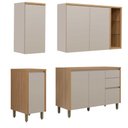 Ver imagem 2 de Kit Cozinha 160cm Aéreos Balcões Super Completo Mdf