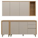 Ver imagem 4 de Kit Cozinha 160cm Aéreos Balcões Super Completo Mdf