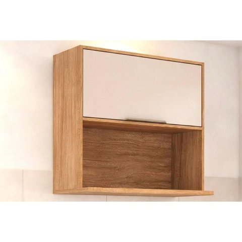 Armário Aéreo Cozinha Celeste 1PTA p/ Micro 80 Of White MGM