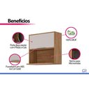 Ver imagem 5 de Armário Aéreo Cozinha Celeste 1PTA p/ Micro 80 Of White MGM