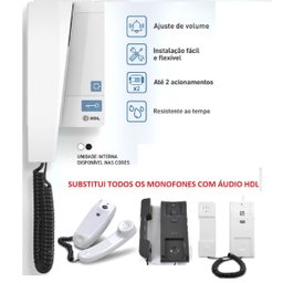 Interfone Eletrônico Residencial Advance Branco Hdl Áudio Advance Hdl - 3