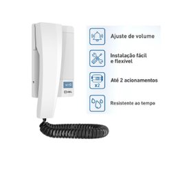 Interfone Eletrônico Residencial Advance Branco Hdl Áudio Advance Hdl - 4