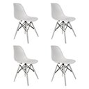 Ver imagem 1 de Conjunto 4 Cadeiras Eames Brancas Polipropileno para Sala de Jantar Cozinha e Espaço Gourmet