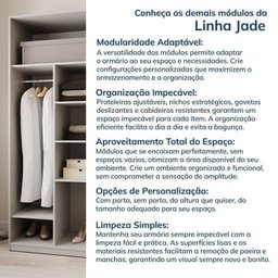 Guarda-roupa Modular 2 Peças 4 Portas e Gaveteiro Jade Cabecasa Madeiramadeira - 15