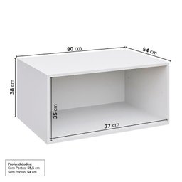 Guarda-roupa Modular 2 Peças 4 Portas e Gaveteiro Jade Cabecasa Madeiramadeira - 13