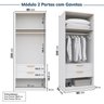 Guarda-roupa Modular 2 Peças 4 Portas e Gaveteiro Jade CabeCasa MadeiraOriginals - 12