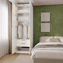 Guarda-roupa Modular 2 Peças 4 Portas e Gaveteiro Jade Cabecasa Madeiramadeira - 3
