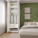 Ver imagem 3 de Guarda-Roupa Planejado 2 Peças 4 Portas e Gaveteiro Jade CabeCasa MadeiraOriginals Branco/Fosco