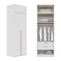 Guarda-roupa Modular 2 Peças 4 Portas e Gaveteiro Jade Cabecasa Madeiramadeira - 7
