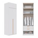 Ver imagem 7 de Guarda-Roupa Planejado 2 Peças 4 Portas e Gaveteiro Jade CabeCasa MadeiraOriginals Branco/Fosco
