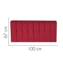 Ver imagem 2 de Painel Estofada Kiara 100cm Solteiro Box Quarto Suede Vermelho - Gat Magazine