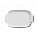 Ver mais imagens de 6 Travessas Porcelana Branca 2,5l 30x21cm Germer Restaurantes Buffets Assar e Servir