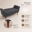 Ver imagem 5 de Recamier 190 cm para Cama Estofado em Suede Cinza Escuro