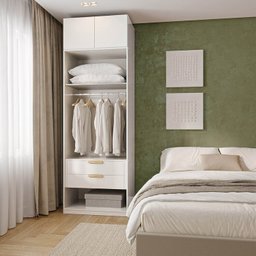 Guarda-roupa Modulado 2 Peças 2 Portas Jade Cabecasa Madeiramadeira - 2