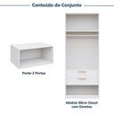 Ver imagem 5 de Guarda-Roupa Planejado 2 Peças 2 Portas Jade CabeCasa MadeiraOriginals Branco/Fosco