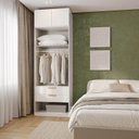 Ver imagem 1 de Guarda-Roupa Planejado 2 Peças 2 Portas Jade CabeCasa MadeiraOriginals Branco/Fosco