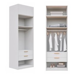 Guarda-roupa Modulado 2 Peças 2 Portas Jade Cabecasa Madeiramadeira - 6