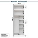 Ver imagem 4 de Guarda-Roupa Planejado 2 Peças 2 Portas Jade CabeCasa MadeiraOriginals Branco/Fosco