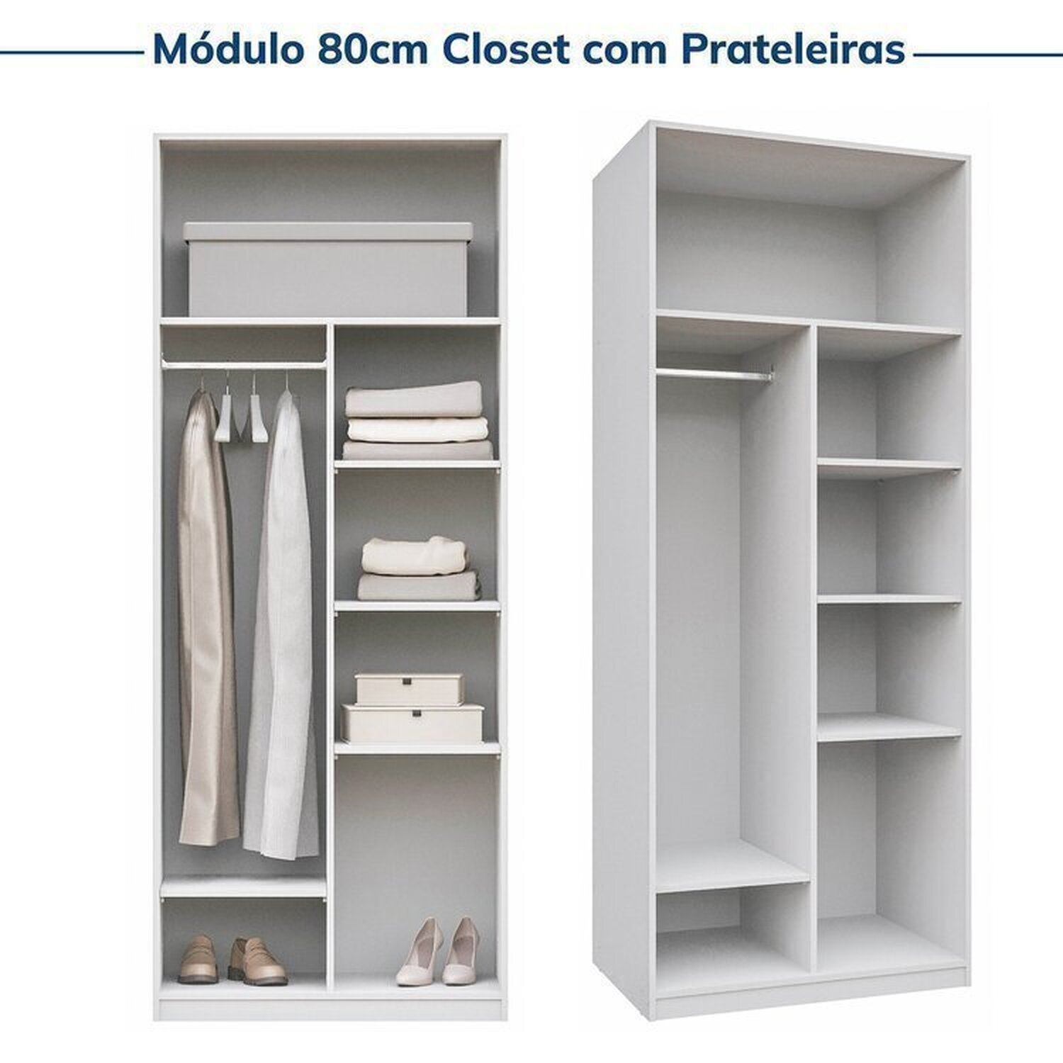 Guarda-roupa Modulado 2 Peças 2 Portas Jade Cabecasa Madeiramadeira - 9