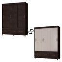 Ver imagem 3 de Guarda Roupa Casal 20033 Café Baunilha Flex – Araplac