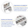 Penteadeira 5 Gavetas com Espelho e Led 8400 - 6