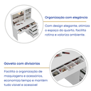 Ver imagem 6 de Penteadeira 5 Gavetas com Espelho e LED 8400 Branco