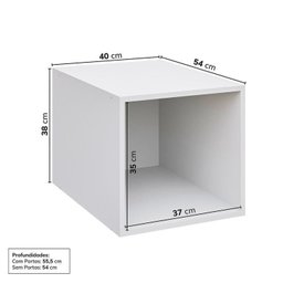 Guarda-roupa Modulado 2 Peças 2 Portas Jade Cabecasa Madeiramadeira - 13