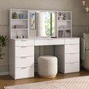 Ver imagem 1 de Penteadeira 9 Gavetas com Espelho e Led 8402