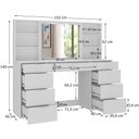 Ver imagem 3 de Penteadeira 9 Gavetas com Espelho e Led 8402