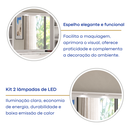 Ver imagem 7 de Penteadeira 9 Gavetas com Espelho e LED 8402 Branco
