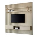 Ver imagem 5 de Painel para TV Ripado Luna 240cm 100% MDF com Nicho Dourado Casa Lar Shop