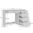 Ver imagem 3 de Escrivaninha 8500 Escritório 5 Gavetas 112cm Branco Yescasa