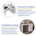 Ver imagem 7 de Escrivaninha 8500 Escritório 5 Gavetas 112cm Branco Yescasa