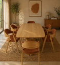 Ver imagem 2 de Mesa de Jantar Orgânica Barril 200x100 - Castanho Claro